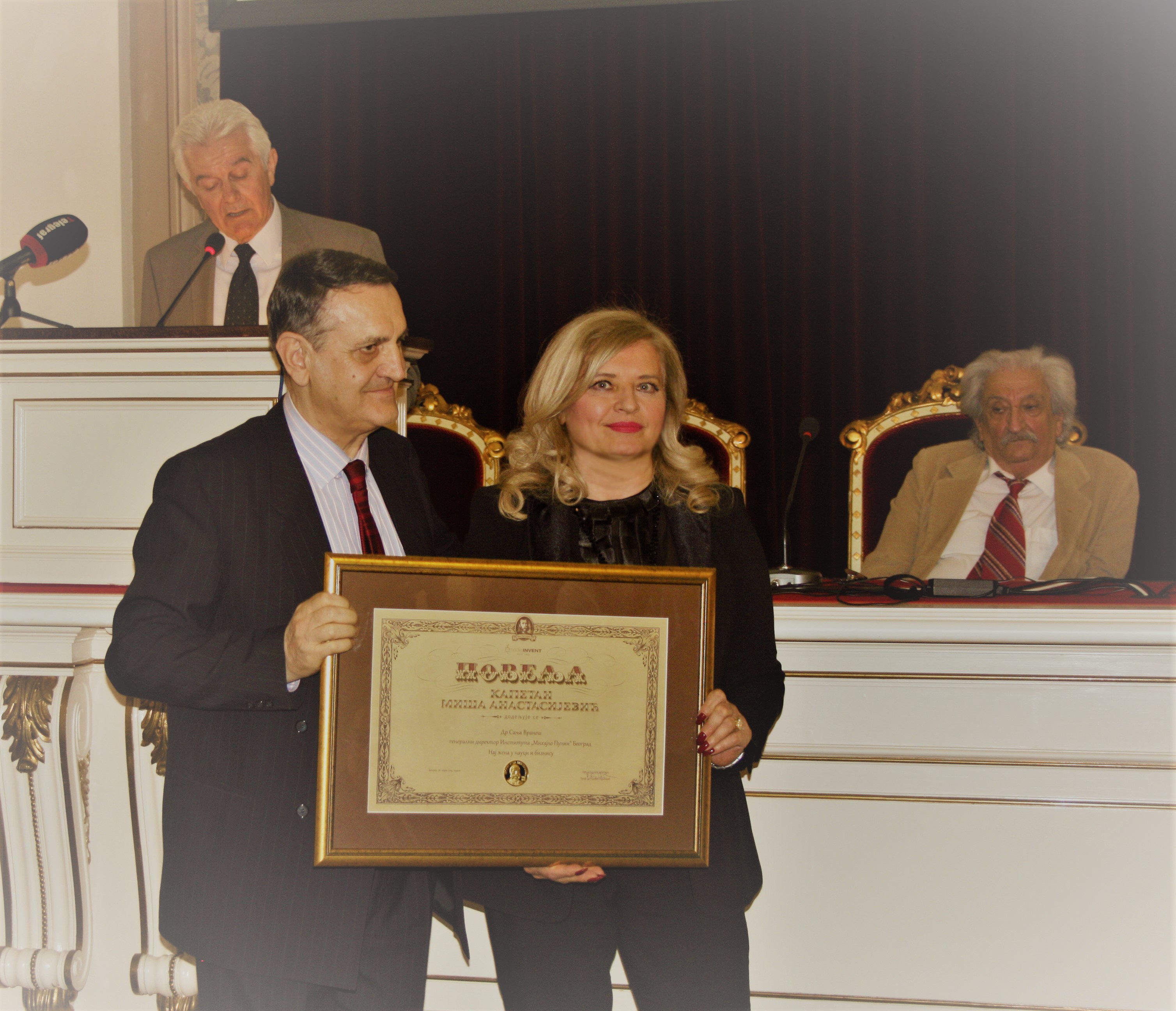 Prof. Sanja Vraneš, PhD EE received the award “Captain Miša ...